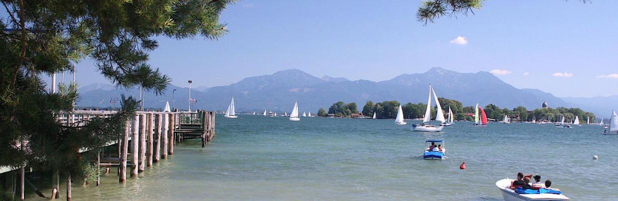 Uniqe I 95Qm I Bergblick I Garten I Bbq I Seenah Prien am Chiemsee Luaran gambar